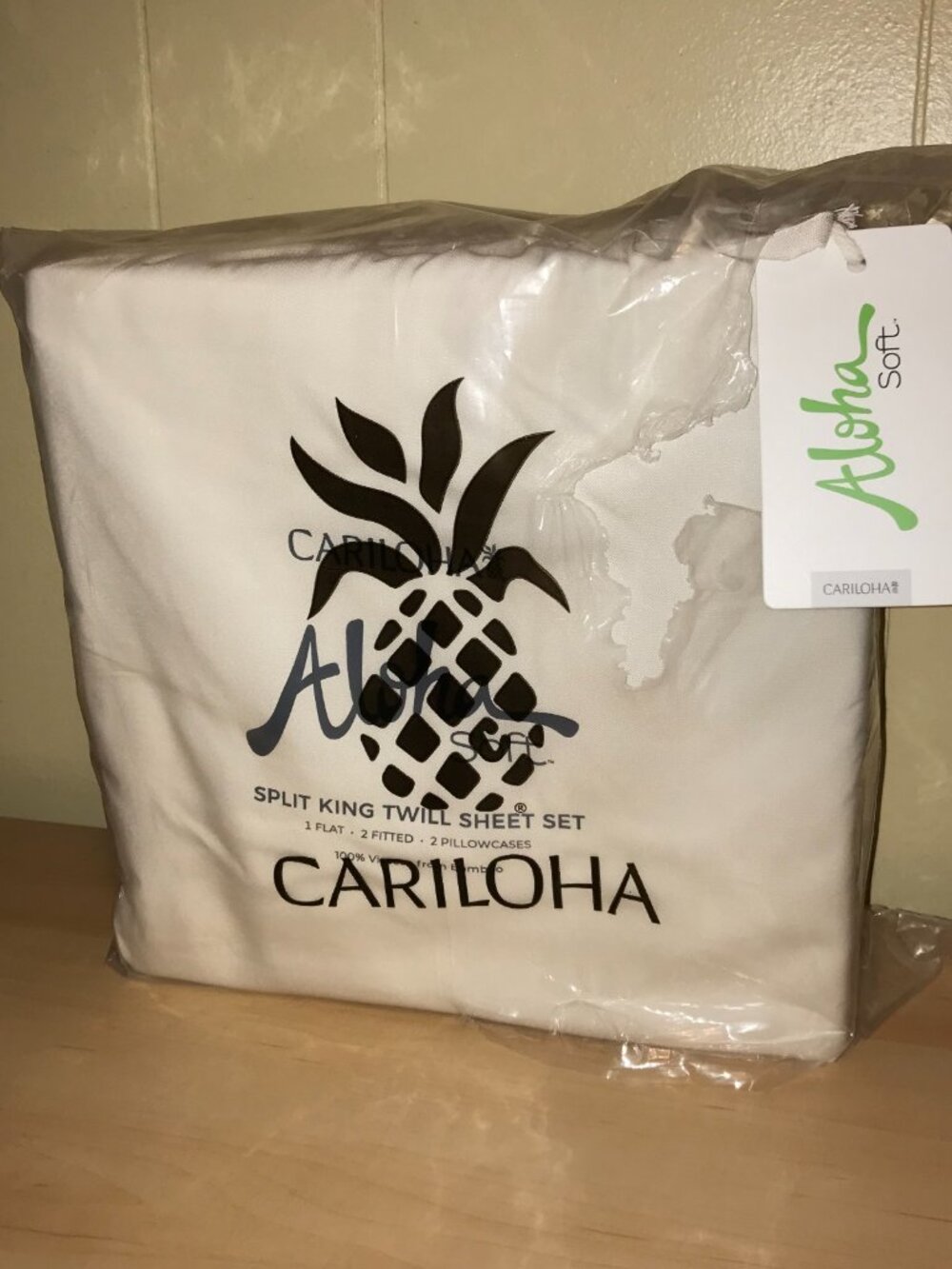 Cariloha Split King Twill Sheet Set Aloha Soft -Viscose Bamboo (5 pcs) - Picture 15 of 16
